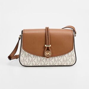 Michael Kors 'Lea' Crossbody Monogram Vanilla purse. Brand NEW .Tags attached.